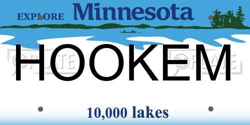 HOOKEM Minnesota License Plate