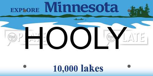 HOOLY Minnesota License Plate