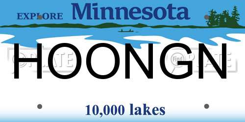 HOONGN Minnesota License Plate
