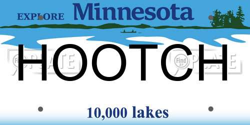 HOOTCH Minnesota License Plate