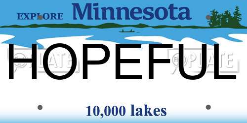 HOPEFUL Minnesota License Plate