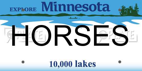 HORSES Minnesota License Plate