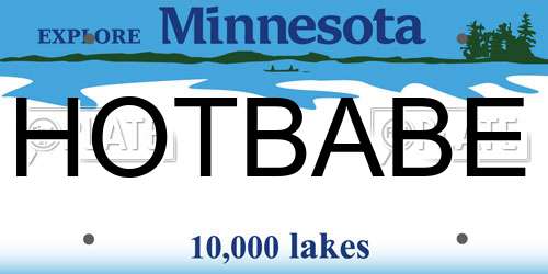 HOTBABE Minnesota License Plate