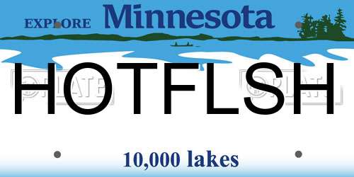 HOTFLSH Minnesota License Plate