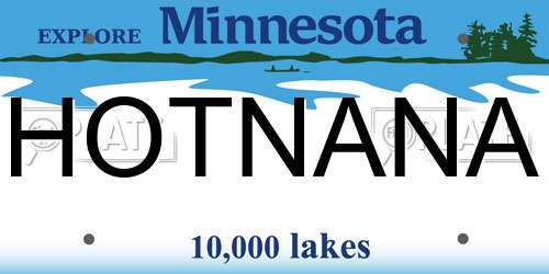 HOTNANA Minnesota License Plate