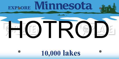 HOTROD Minnesota License Plate