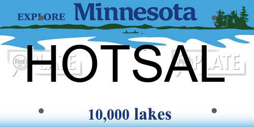 HOTSAL Minnesota License Plate