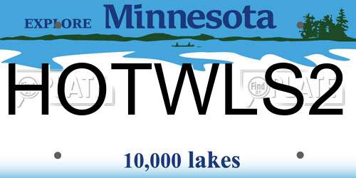 HOTWLS2 Minnesota License Plate