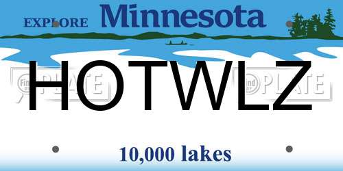HOTWLZ Minnesota License Plate