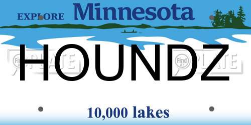 HOUNDZ Minnesota License Plate