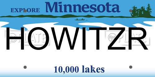 HOWITZR Minnesota License Plate
