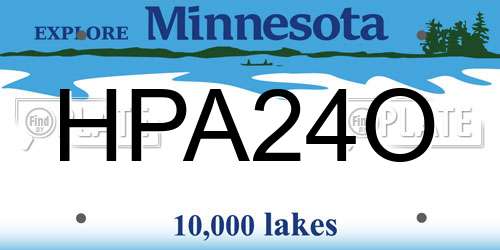 HPA24O Minnesota License Plate