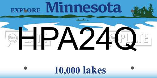 HPA24Q Minnesota License Plate
