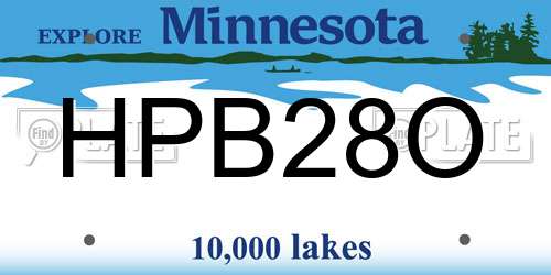 HPB28O Minnesota License Plate