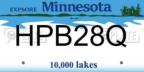 HPB28Q Minnesota License Plate