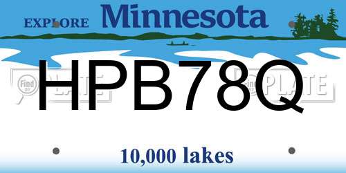 HPB78Q Minnesota License Plate