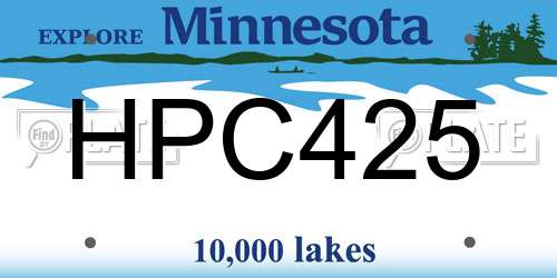 HPC425 Minnesota License Plate