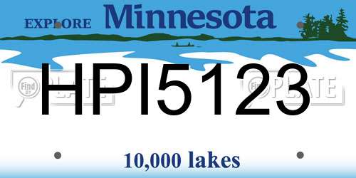 HPI5123 Minnesota License Plate