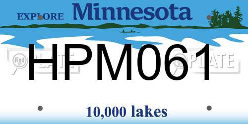 HPM061 Minnesota License Plate
