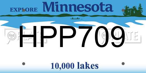 HPP709 Minnesota License Plate