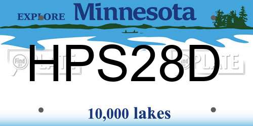 HPS28D Minnesota License Plate