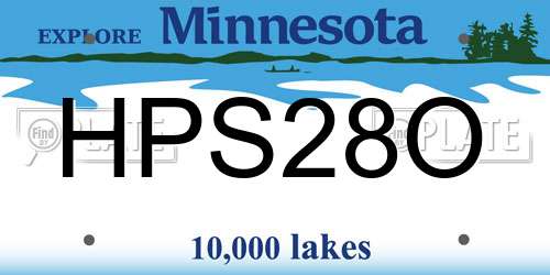 HPS28O Minnesota License Plate
