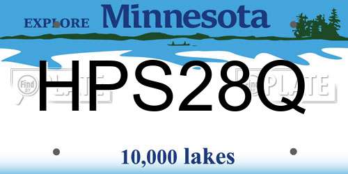 HPS28Q Minnesota License Plate