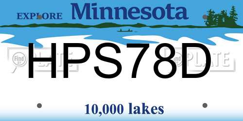 HPS78D Minnesota License Plate