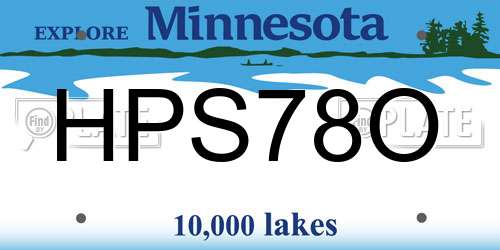 HPS78O Minnesota License Plate