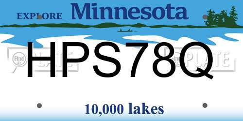 HPS78Q Minnesota License Plate