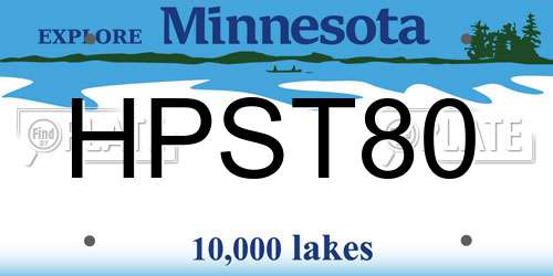 HPST80 Minnesota License Plate