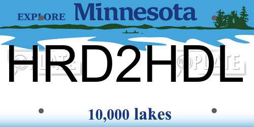 HRD2HDL Minnesota License Plate