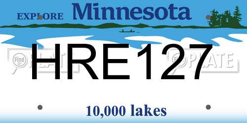 HRE127 Minnesota License Plate