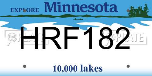 HRF182 Minnesota License Plate