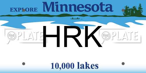 HRK Minnesota License Plate