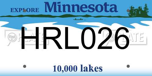 HRL026 Minnesota License Plate