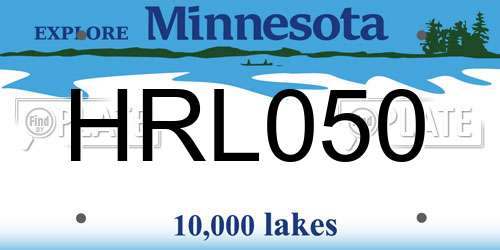 HRL050 Minnesota License Plate
