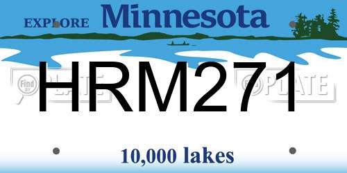 HRM271 Minnesota License Plate