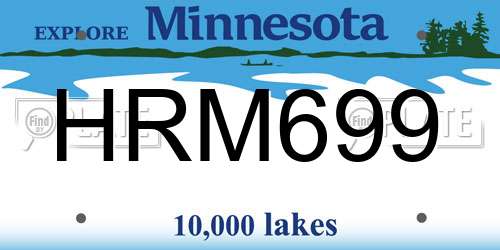 HRM699 Minnesota License Plate