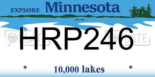 HRP246 Minnesota License Plate