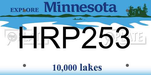 HRP253 Minnesota License Plate