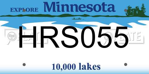 HRS055 Minnesota License Plate