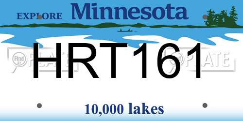 HRT161 Minnesota License Plate