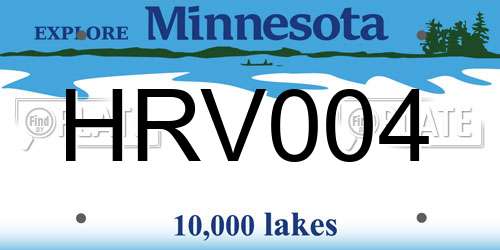 HRV004 Minnesota License Plate