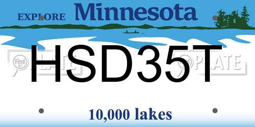 HSD35T Minnesota License Plate
