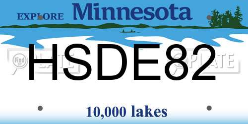 HSDE82 Minnesota License Plate