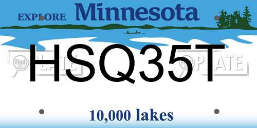 HSQ35T Minnesota License Plate