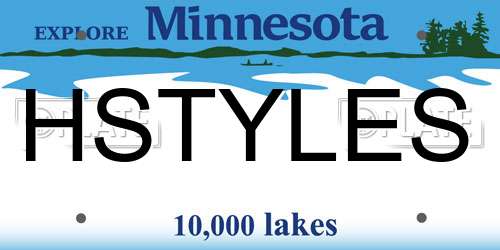 HSTYLES Minnesota License Plate