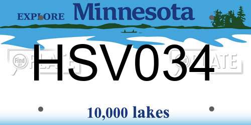 HSV034 Minnesota License Plate