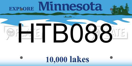 HTB088 Minnesota License Plate
